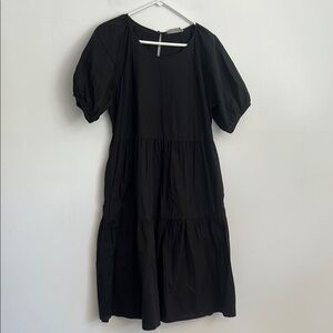 Everlane Black Puff Sleeve Dress